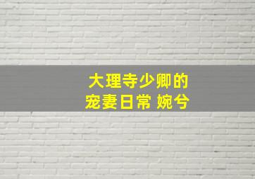 大理寺少卿的宠妻日常 婉兮